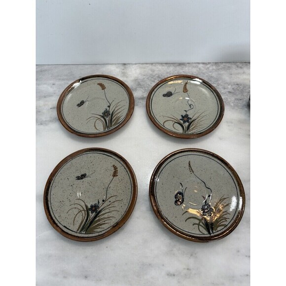 XOCHIQUETZAL Tonala Butterfly 4 Cups & Saucers by Teresa Duran Mexican Pottery - Picture 13 of 15